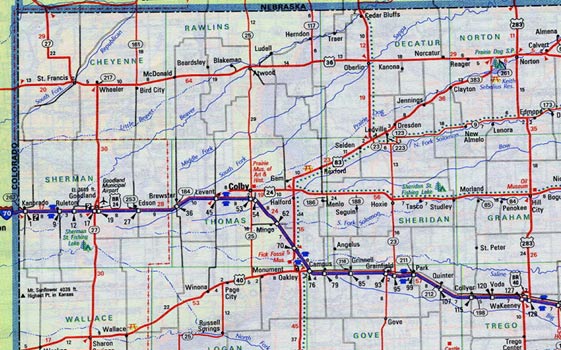 MAP OF NORTHWEST KANSAS