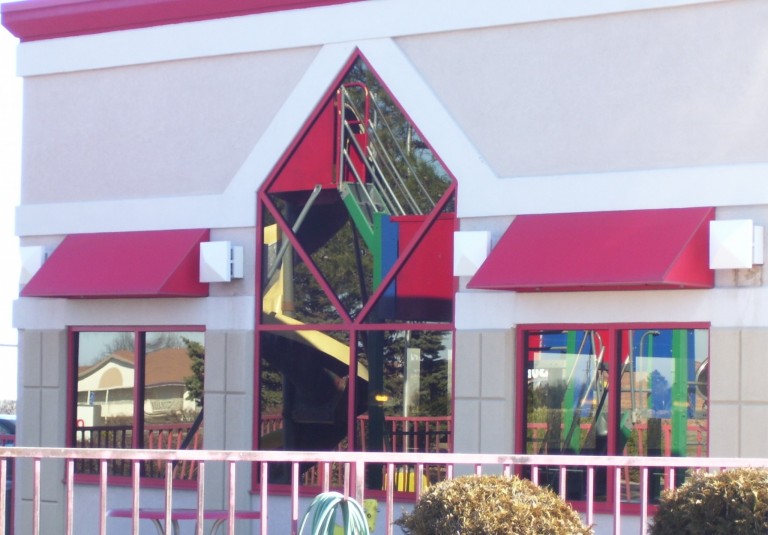 Commercial storefront glass